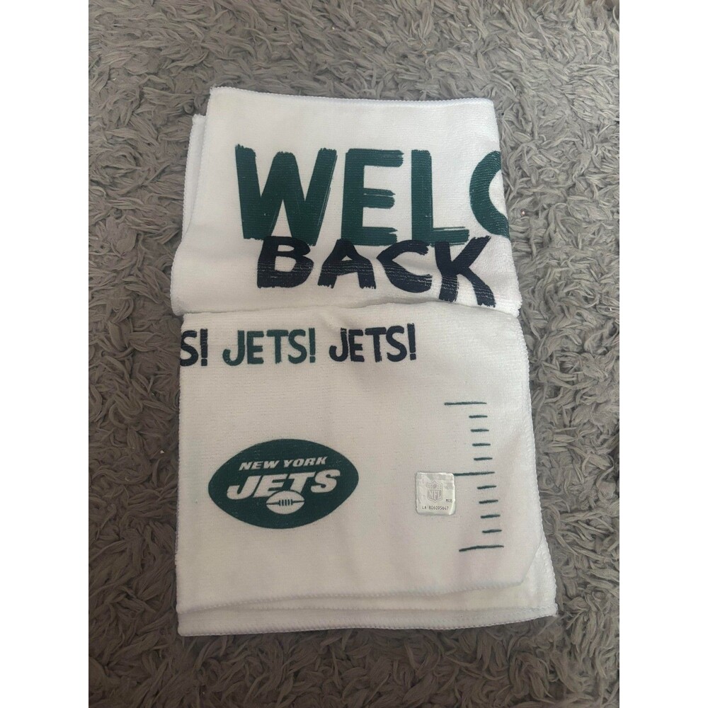 NFL New York Jets Rally Towel Team Color Logo 15" x 18" 100% Cotton